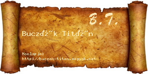 Buczák Titán névjegykártya